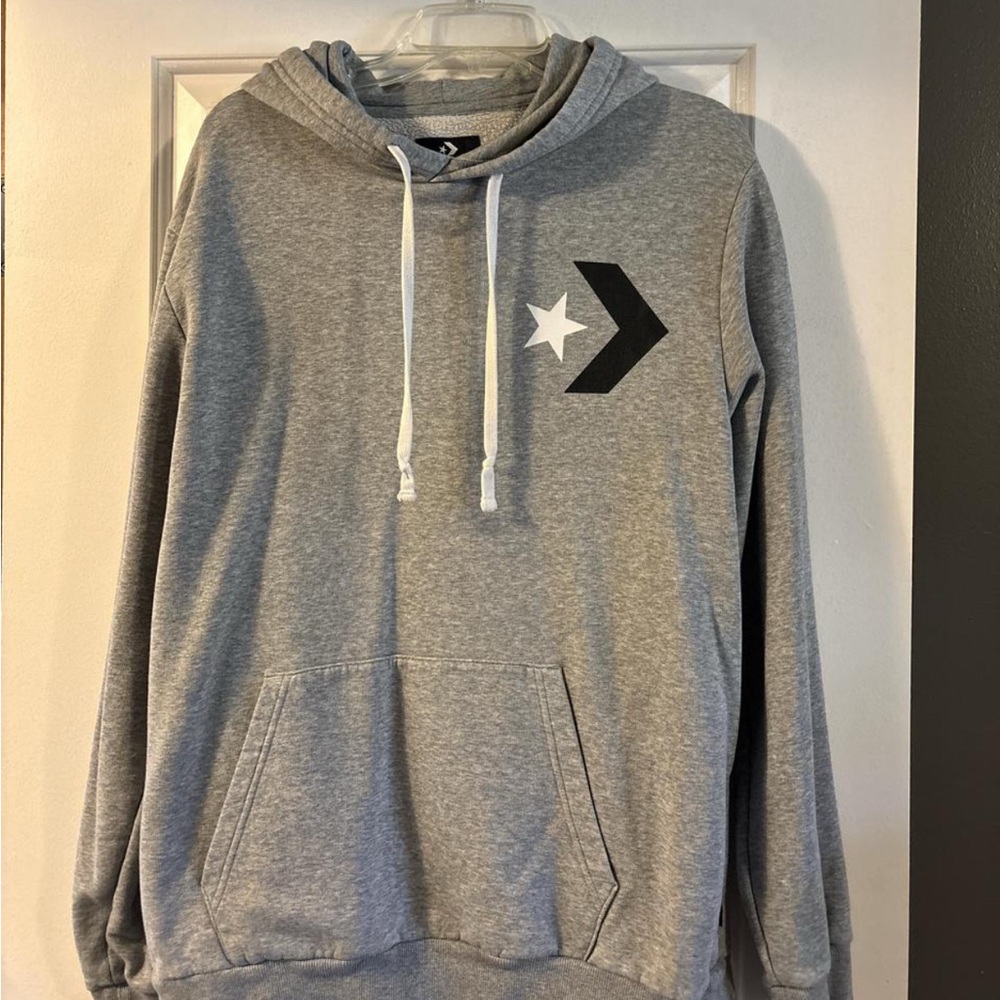Converse Gray Hoodie with Star and Arrow Logo